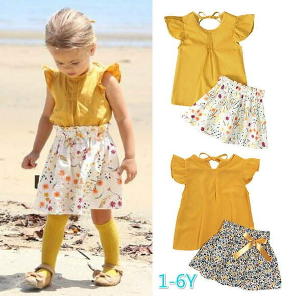 2 Pack Toddler Baby Girls Strap Outfits Halter Ruffle Tube Crop Top+Tassel Pineapple Shorts Pant Summer Clothes Set