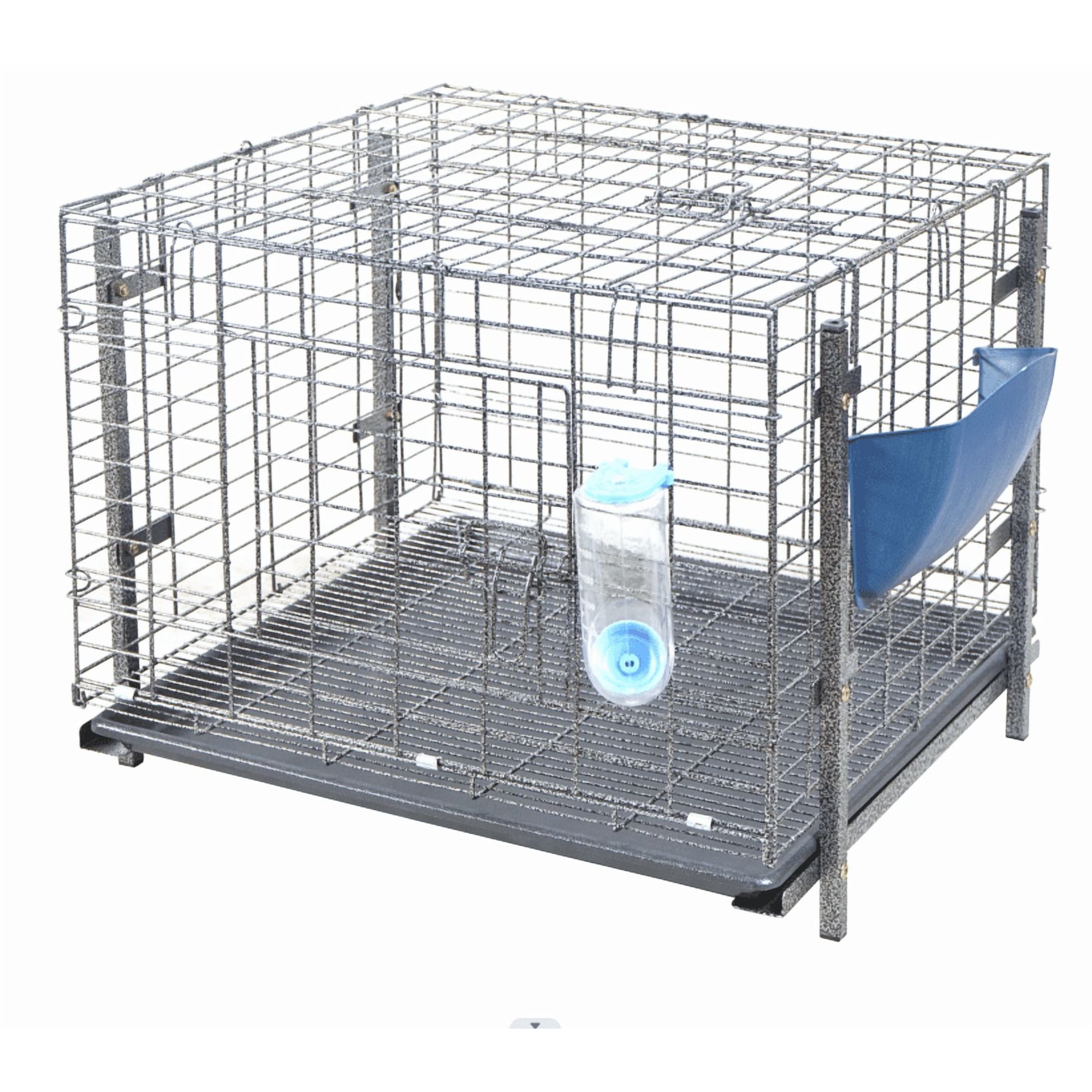 Stackable Rabbit Breeding Cage with Feeder and Water Bottle Easy-Clean, 24 x 24 x 16 inches, Guinea Pig Ferret Bunny Hutch