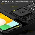 thumbnail image 5 of Samsung Galaxy A13 5G Case with Lens Protection, Galaxy A13 5G Ring Holder with Camera Cover & Kickstand Military Grade Shockproof Heavy Duty Protective Support Magnetic Car Mount Holder, Black, 5 of 7