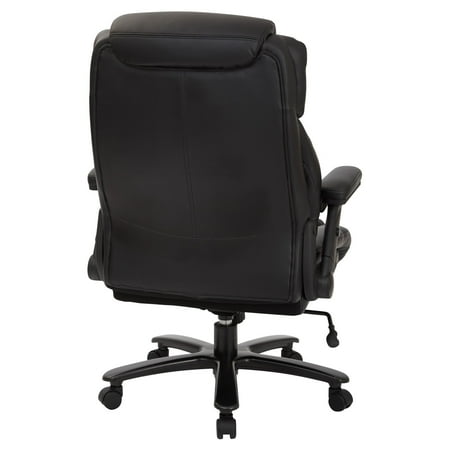 Pro-line II - Big and Tall 5-Pointed Star Bonded Leather Executive Chair - Black