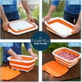 thumbnail image 6 of Havenity Collapsible BBQ Prep Tub 16L - For Meal Prep, Marinating, Food Storage - Includes Cutting Board Lid - Orange - XL, 6 of 9