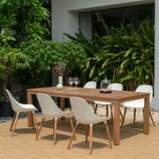 Amazonia Di Como 7-piece, 100% FSC Certified Wood With Teak Finish, Outdoor Patio Dining Set
