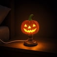 thumbnail image 7 of Sruoe Halloween Pumpkin Table Lamp,Jack O Lantern Resin Night Light, Halloween Decorations Indoor, Luminous Desktop Ornament for Bedroom Fireplace Entryway Gothic Home Halloween Party Holiday Gift, 7 of 7
