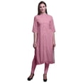 thumbnail image 1 of Bimba Printed Straight Kurtis For Women Button Down Mandarin Indian Tunic X-Large, 1 of 6