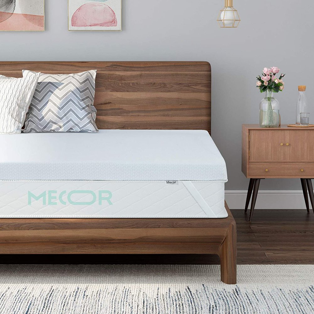 Mecor 4 Inch Twin Memory Foam Mattress Topper with Free Tencel Cover