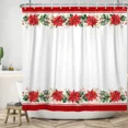thumbnail image 5 of Tchckioa Shower Curtain,Waterproof Hooks Bath Curtain for Bathroom,36x72 Inch,Red White, 5 of 8