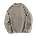 thumbnail image 4 of Chiccall Mens Crew Neck Sweaters Ribbed Knit Sweater Winter Warm Thick Casual Loose Pullover Sweater, 4 of 7
