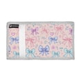 thumbnail image 2 of JIALIOU Nylon Trifold Card Wallet with ID Window Zipper Pocket for Men Women Teen Differently Cartoon Bow, 2 of 7