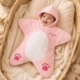 thumbnail image 2 of Loyni Cute Animal Baby Starfish Onesie 0 3 Months Unisex Newborn Zipper Swaddle Sack Cartoon Print Star‑Shape Warm Wearable Wrap Sleeping Blanket, 2 of 6