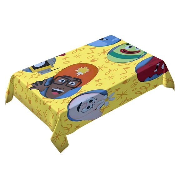 Yo Gabba Gabba Themed Square Tablecloth 54 * 72 Inches Durable Stylish
