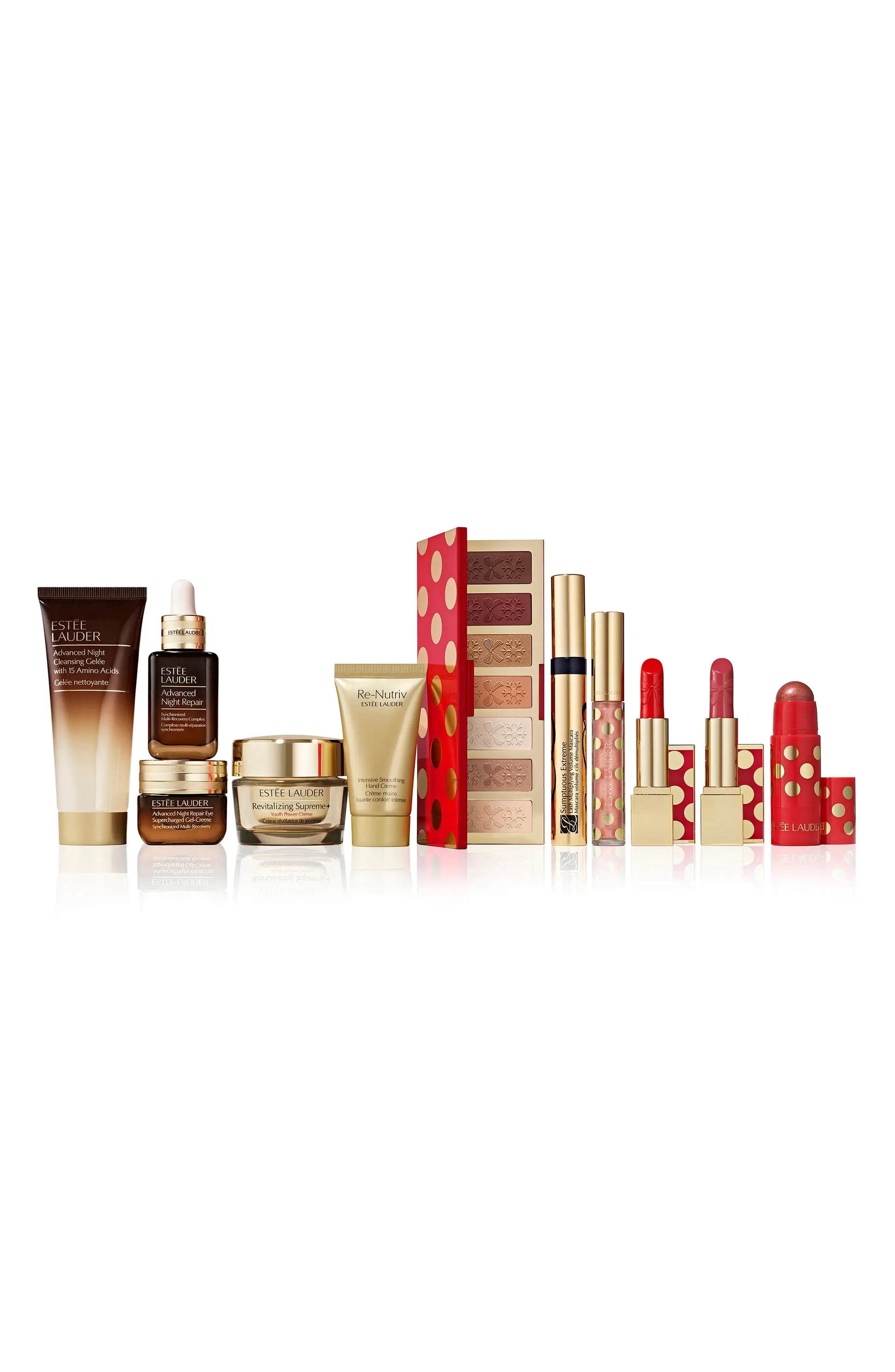 Estée Lauder Holiday Blockbuster Cool (WARM) Skin Care & Makeup Gift Set with 9 Full-Size Favorites & 2 Deluxe Travel Sizes
