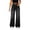 51#Black, variant on Women's Mid Low Waist Loose Flared Jeans Casual Stretchy Comfortable Basic Style