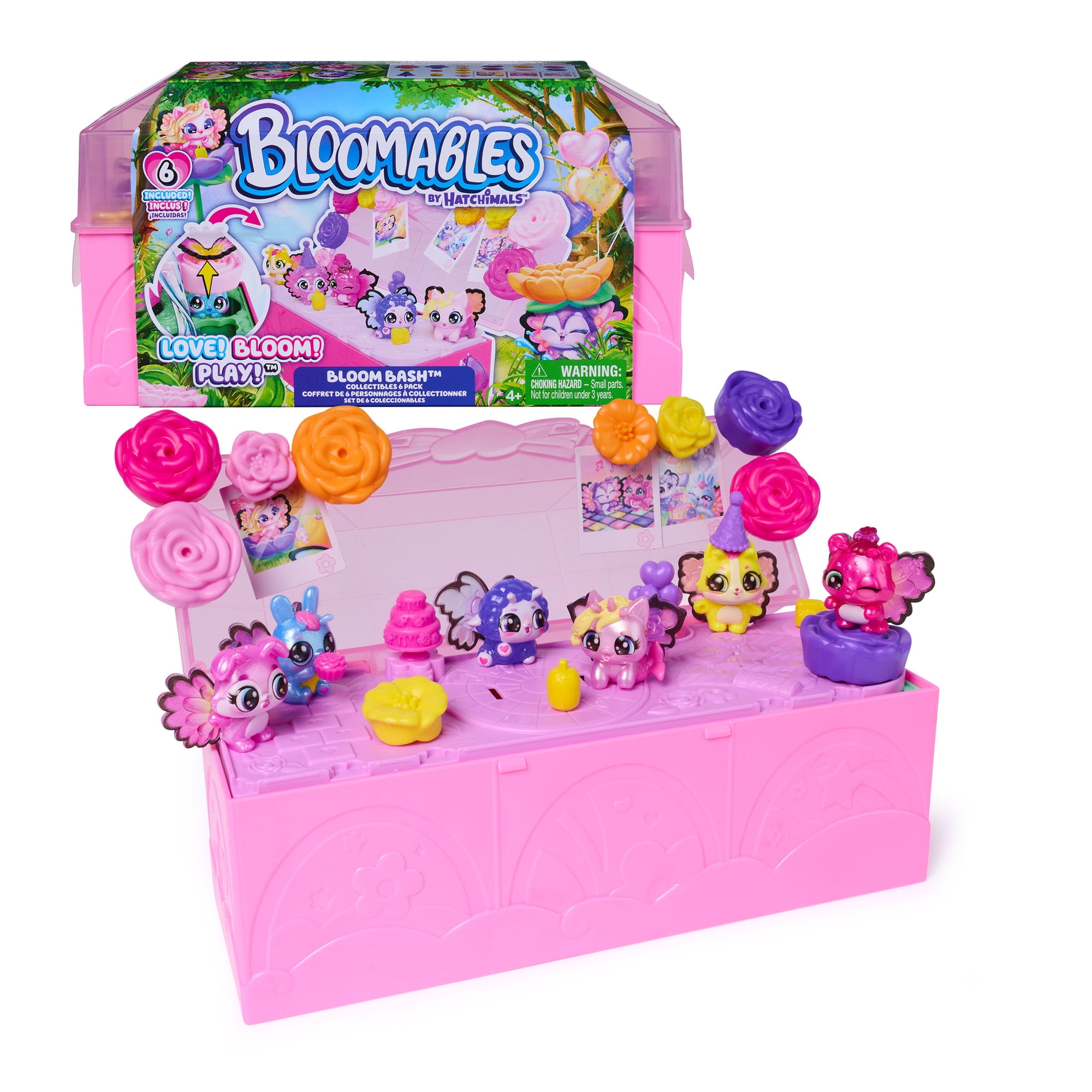 Bloomables by Hatchimals, Bloom Bash with 6 Surprise Figures & over 15 Accessories