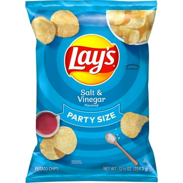 2X - Lay,S Potato Chips Salt & Vinegar, 12.5 Oz