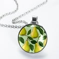 thumbnail image 2 of Pear Elegant Circular Glass Pendant Necklace - Stylish Necklaces for Women, 2 of 5