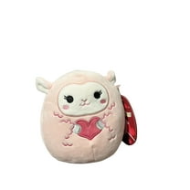 Official Kellytoys Squishmallow 5 Inch Lala the Lamb Valentine's 2023 Edition