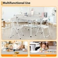 thumbnail image 3 of Roromall Folding Card Table and Chair Set of 5, Upholstered Folding Table and Chair Set, Portable Metal Frame Activity Table and Chairs Set for Eating, Reading, Playing, 3 of 8