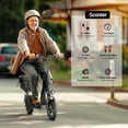 thumbnail image 6 of iScooter 500W Electric Scooter with Seat for Adult, 12" Commuter E-Scooter Up to 23 Miles 15.5 MPH with Dual Shock Absorbers and Basket, 6 of 10