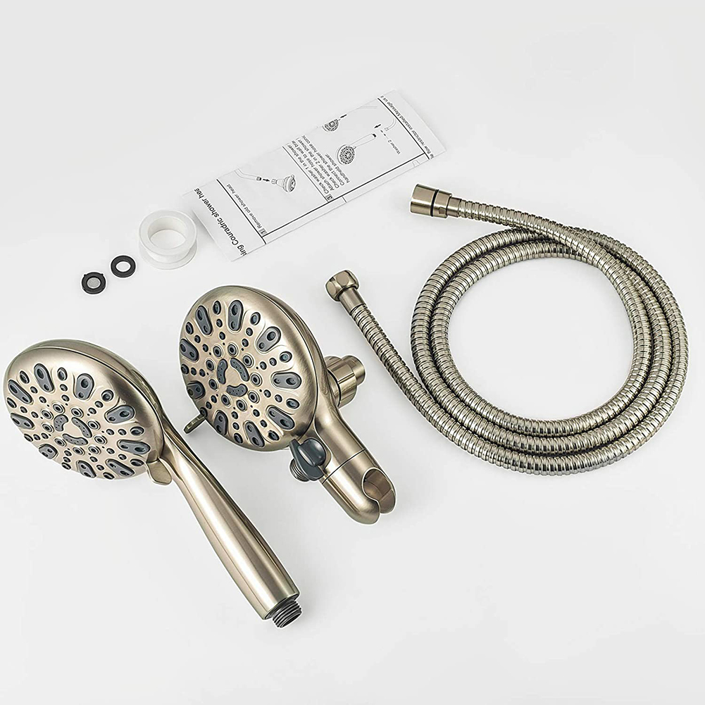35 Spray Setting 2 in 1 Handheld Shower Heads Combo with Extra Long Stainless Steel Hose Brushed Nickel High Pressure Model 5 Couradric Dual Shower Head 35 Spray Setting 2 in 1 Handheld Shower Heads Combo with Extra Long Stainless Steel Hose Brushed Nickel High Pressure Model 5 Couradric Dual Shower Head