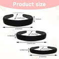 thumbnail image 2 of 3PCS Black Velvet Padded Headband, Elegant Soft Simple Solid Puffy Headbands, Vintage No Teeth Plain Thick Velvet Hair Band Hoops Holiday Elastic Hair Accessories For Women Teen Girls Casual, 2 of 8
