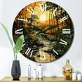 thumbnail image 3 of Designart "Bamboo Whisper Asian beauty V" Asian Oversized Wall Clock, 3 of 5