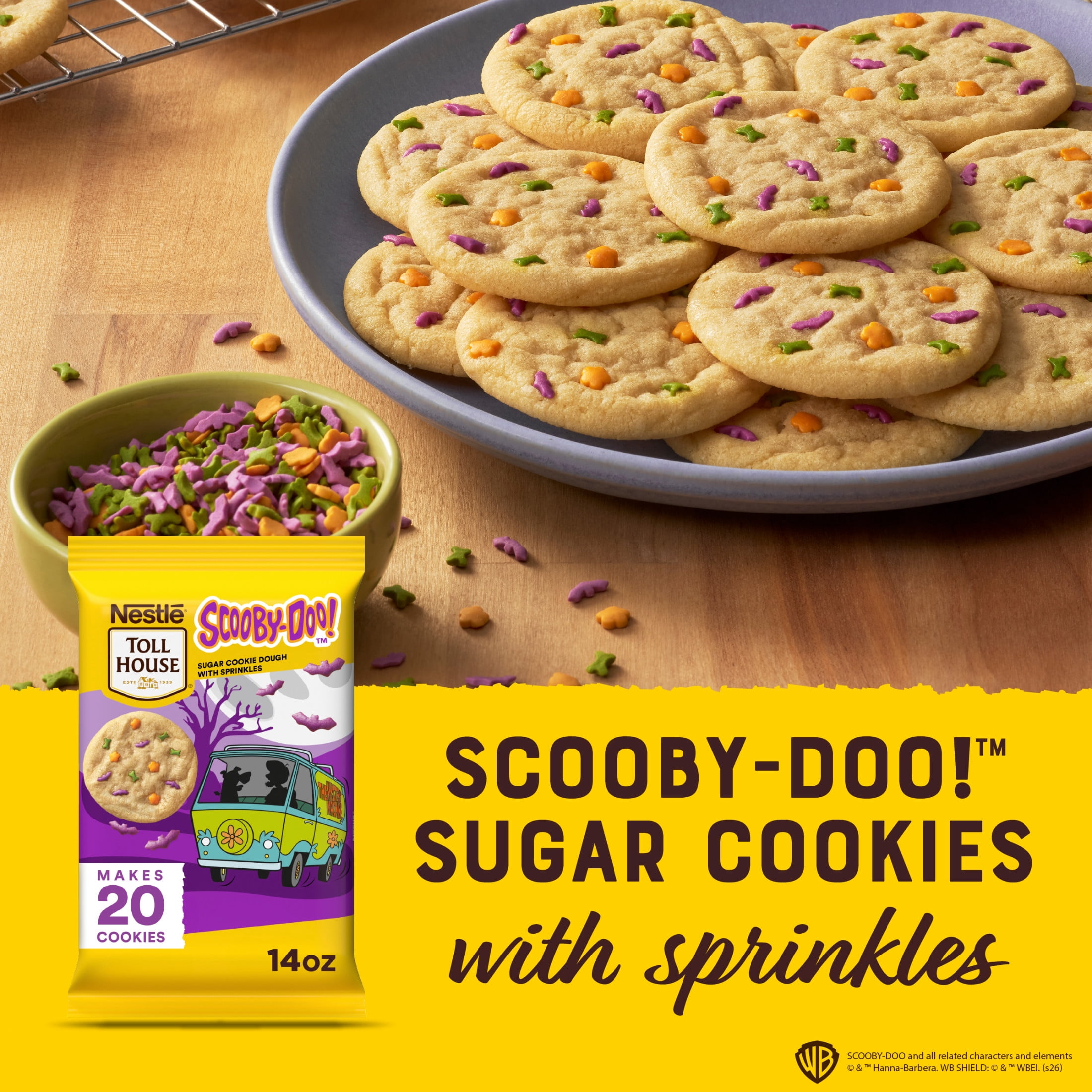 Nestle Toll House Scooby Doo Sugar Cookie Dough, Scooby Snacks, Halloween Cookies, 20 Cookies 14 oz