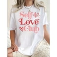 thumbnail image 1 of Trendsetter, Chic Pink Heart & Letter Print Women's T-Shirt - Casual Crew Neck, Short Sleeve, Stretchy Polyester Blend, Machine Washable - Perfect for Summer, 1 of 6