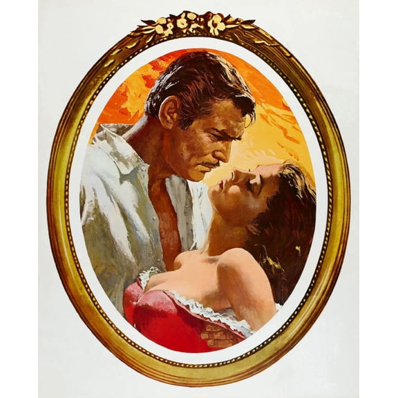 Gone With The Wind Movie Poster 16"x24" Poster Medium Art Poster 16x24 Square Adults Poster Time