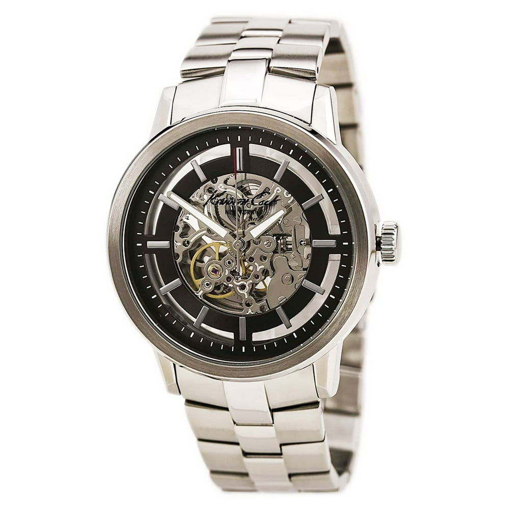 Kenneth Cole - Kenneth Cole KC3925 Men's Automatic Gunmetal & Silver ...