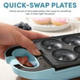 thumbnail image 4 of Aroma® Swap & Flip Waffle Maker  (AWM-1220BL), New, 4 of 9