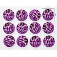 thumbnail image 3 of IBA Indianbeautifulart Purple 2 Hole Leopard & Tiger Animal Skin Buttons Canvas Fabric Covered Buttons&nbsp;Cloth Embellishments For Scrapbooking Pack Of 50, 3 of 7