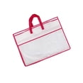 thumbnail image 4 of Bolsa organizadora para guardar edredones y armario con cremallera, 55 x 39 cm, bolsa grande para mudanzas borde rojo, 4 of 9