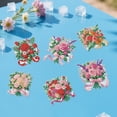 thumbnail image 7 of 6pcs Diamond Painting Kit Fridge Magnets Vibrant Floral DIY Glitter Magnetic Stickers Creative Handmade Fridge Decor Perfect for Kitchen Accents and Holiday Gifts, 7 of 7