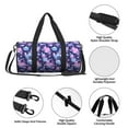 thumbnail image 4 of Pofeuu White Skull Flower Print Travel Duffel Bag,Sports Tote Gym Bag,Shoulder Weekender Overnight Bag for Women Gym Bag, 4 of 6