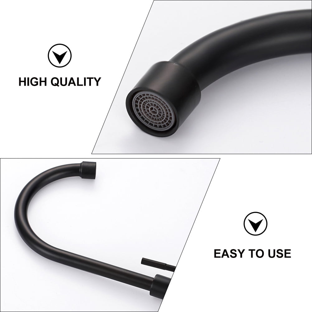 Yanxinjia Home Water-Tap Faucet Kitchen Black Llave De Agua Para Cocina for Vessel Sink Dish Basin Stainless Steel