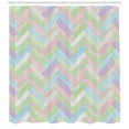 thumbnail image 3 of Ambesonne Pastel Shower Curtain, Parquet Herringbone Soft, 69"Wx70"L, Multicolor, 3 of 3