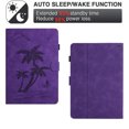 thumbnail image 4 of Case for Amazon Kindle Fire HD 10 and 10 Plus Tablet (11th Generation 2021 Release) Released,PU Leather Embossed Coconut Tree Slim Case with Pencil Holder Card Slot Protective Smart Cover,Purple, 4 of 6
