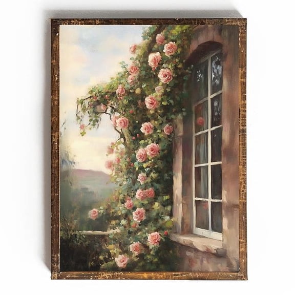 Spring Cottagecore Wall Art French Country Decor Shabby Chic Rose Wall Art European Cottage Decor English Country Wall Decor Cottagecore Art, 8x12 UNFRAMED