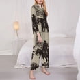 thumbnail image 3 of Lsque Western Desert Cowboy Pattern Long Sleeve Pajama Set for Women - Soft 2-Piece Sleepwear and Loungewear Set with Pockets, Comfy Nightwear-Medium, 3 of 7