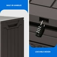 thumbnail image 4 of Dextrus 80 Gallon Resin Deck Box,Outdoor Storage Box with Lockable lid for Patio Furniture, Dark Brown, 4 of 8