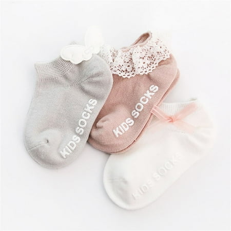 

3 Pairs/lot Boy Girl Infant 3 Pairs Ultrathin Cute Baby Socks Cotton Floor Socks Breathable XS(1-6M) D