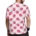 thumbnail image 2 of Rocae Floral Strawberr for Men's Mesh Quick-Dry Short Sleeve Workout T-Shirt,Mens Crew Neck Tee Lightweight Soft Classic T Shirts X-Small, 2 of 9