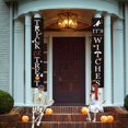 thumbnail image 2 of Halloween Decorations Outdoor | Trick or Treat & It's October Witches Front Porch Banners for Halloween Porch Decor | Fall Decor | Halloween Decorations Indoor, 2 of 6