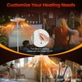 thumbnail image 3 of Gymax 1500W Standing Electric Heater w/ Double-sided Heating Infrared Patio Heater, 3 of 10