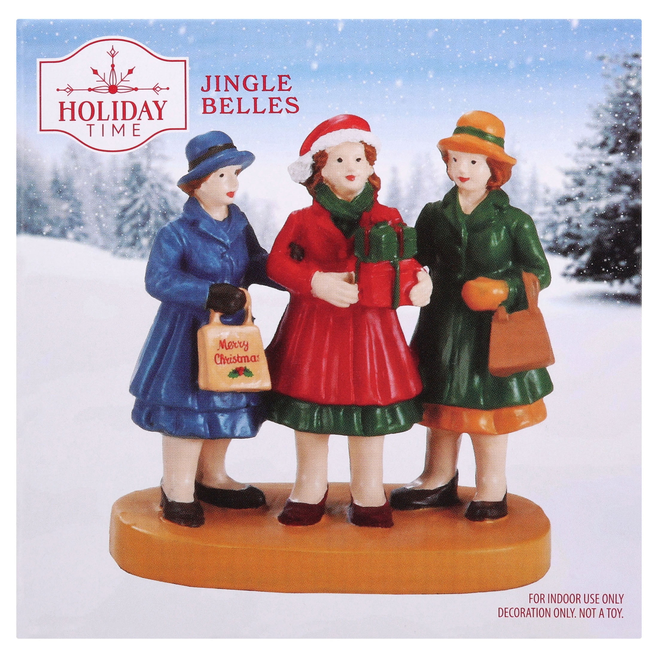 Jingle Belles Christmas Village Decorative Figurine, Multicolor, 3.12", by Holiday Time