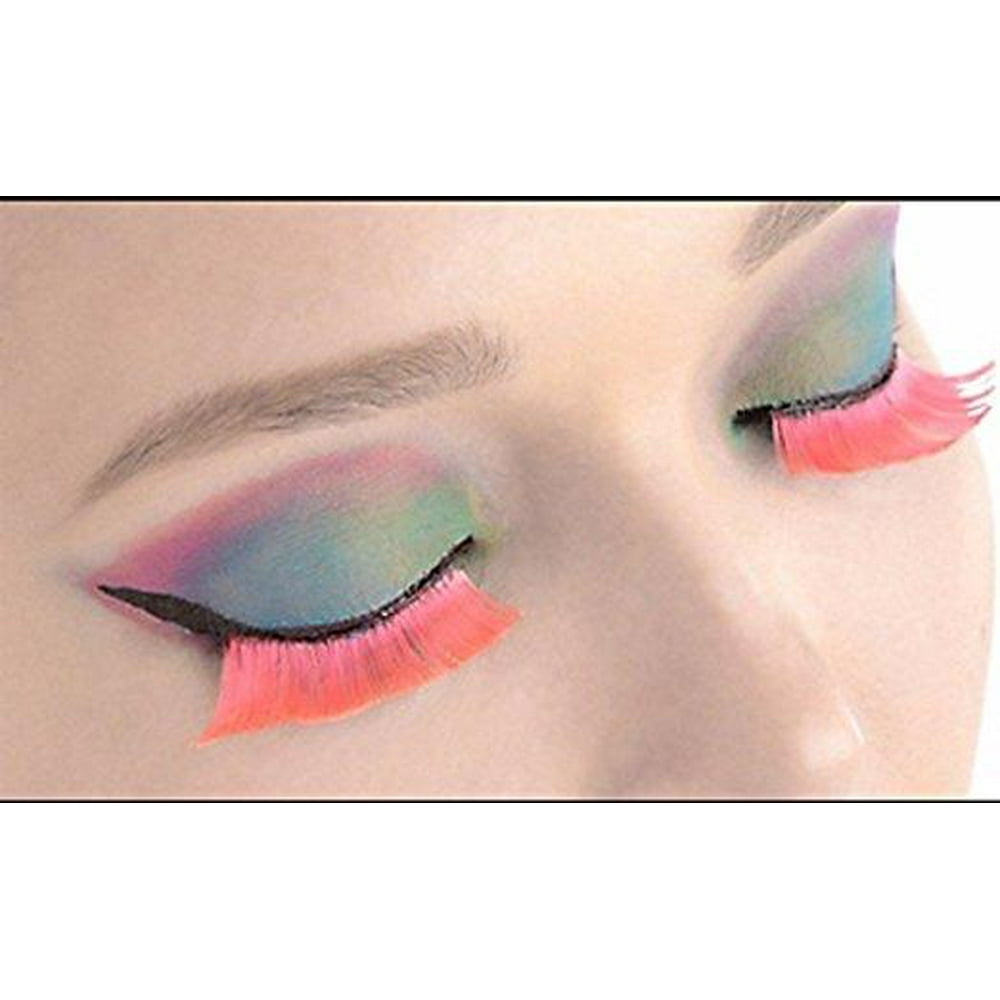 pink false eyelashes