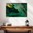 thumbnail image 2 of Elephant Stock Green And Gold Abstract Wall Art - Horizontal Canvas Wall Art - Living Room Wall Decor - Abstract Canvas - Gold And Teal Decor - 24" x 16", 2 of 8