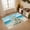 Blue Yellow, variant on Area Rug 2 x 3 Ft, Coastal Christmas Tree Indoor Accent Bathroom Rugs for Kitchen/Laundry Room, Beach Snowman Starfish Xmas Washable Non-Slip Runner Floor Mat for Entryway, Living Room