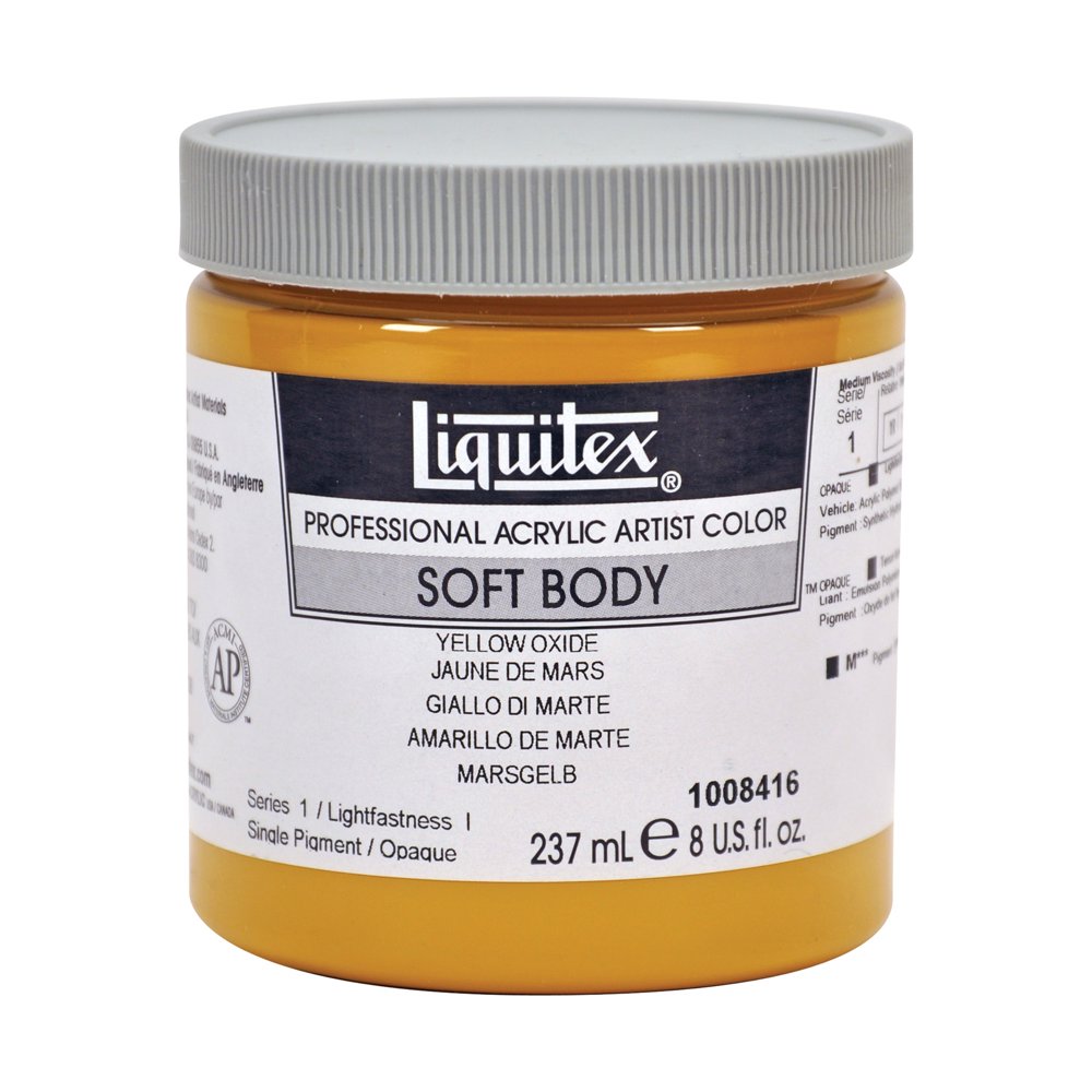 Liquitex Professional Soft Body Acrylic Color, 8 oz., Yellow Oxide