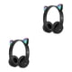 thumbnail image 3 of Moyic Auriculares con orejas de gato, auriculares para juegos de ordenador montados en la cabeza de dibujos animados, sonido estéreo negro 2Conjunto, 3 of 6